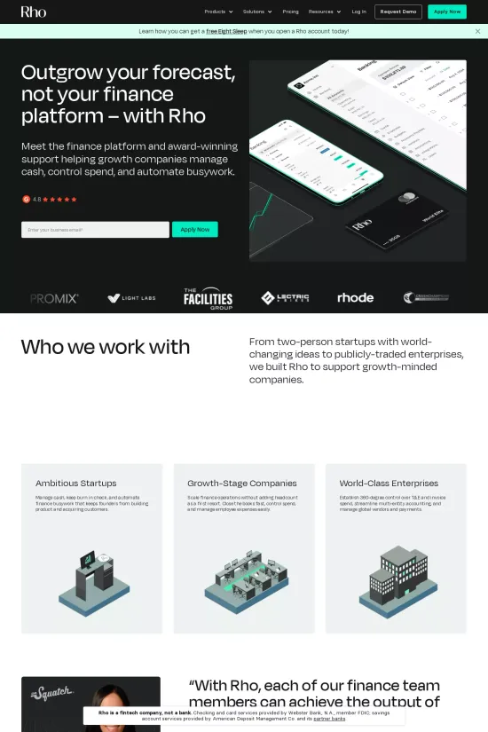 Finance Forecasting Webflow website example - Modern Clean Green Finance Site