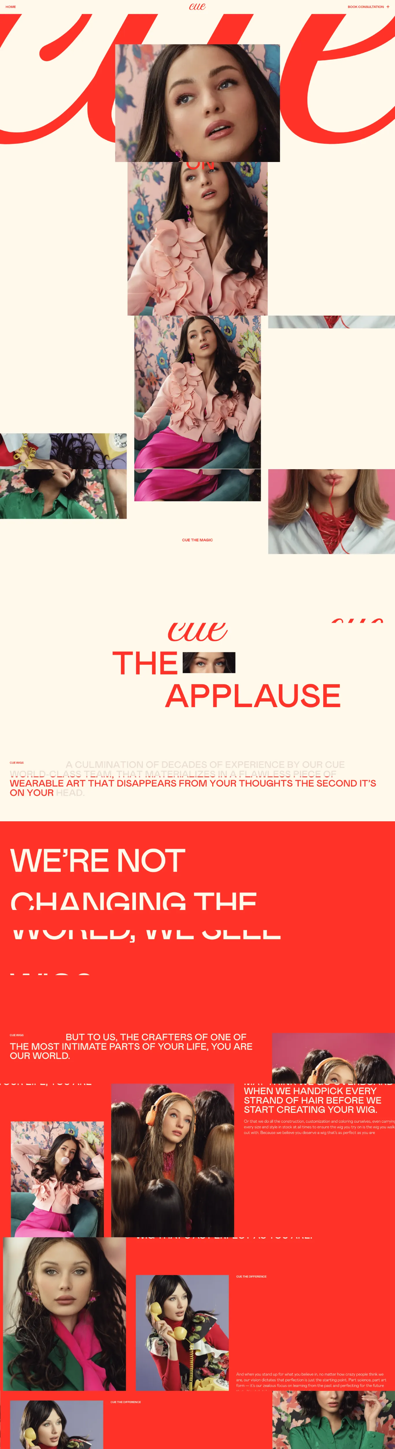 Fashion Red Sans-serif Modern Webflow website example