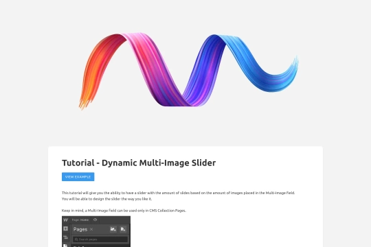 Dynamic CMS Multi Image Slider Webflow cloneable.