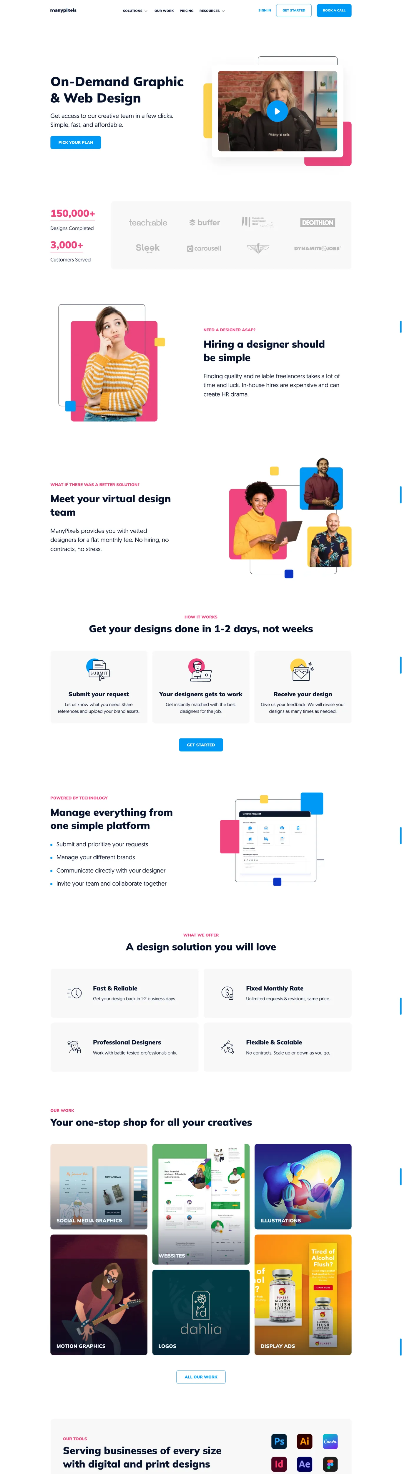 Webflow website example Graphic Design Modern