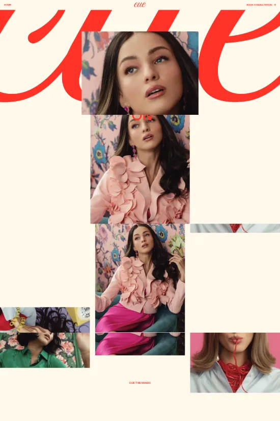 Fashion Red Sans-serif Modern Webflow website example