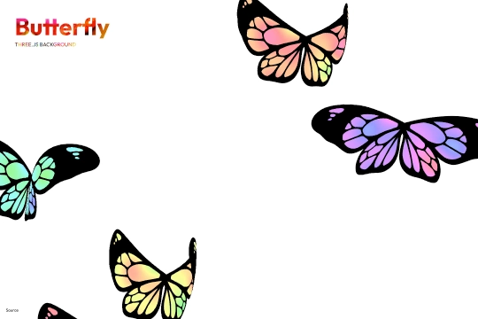 3D Butterfly Animation Three.js Webflow cloneable