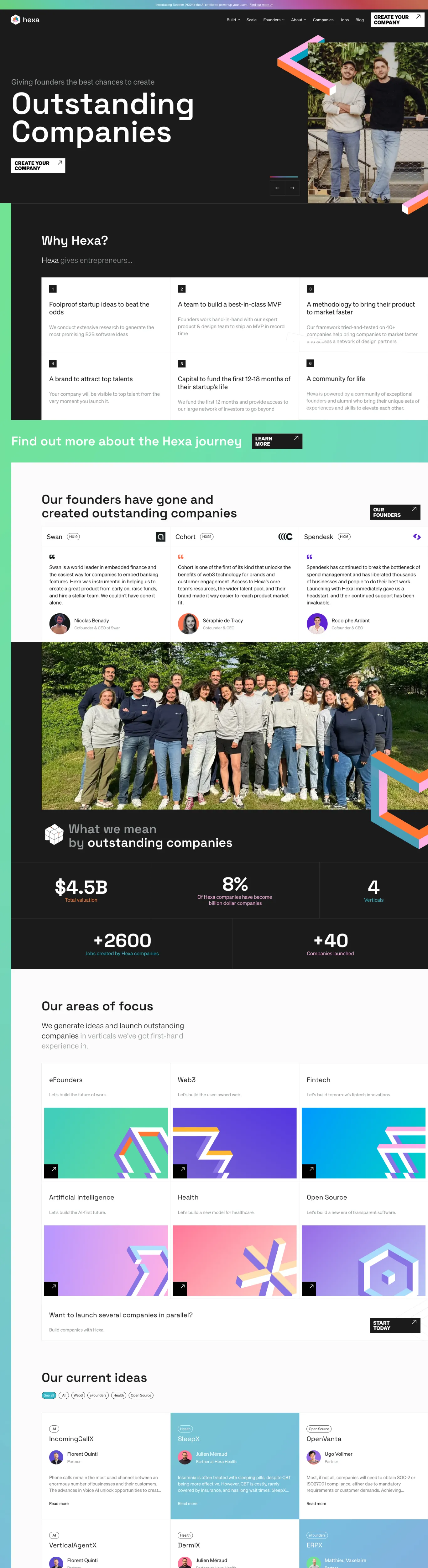 Minimalistic Sans-serif Modern Venture Capital Webflow website example