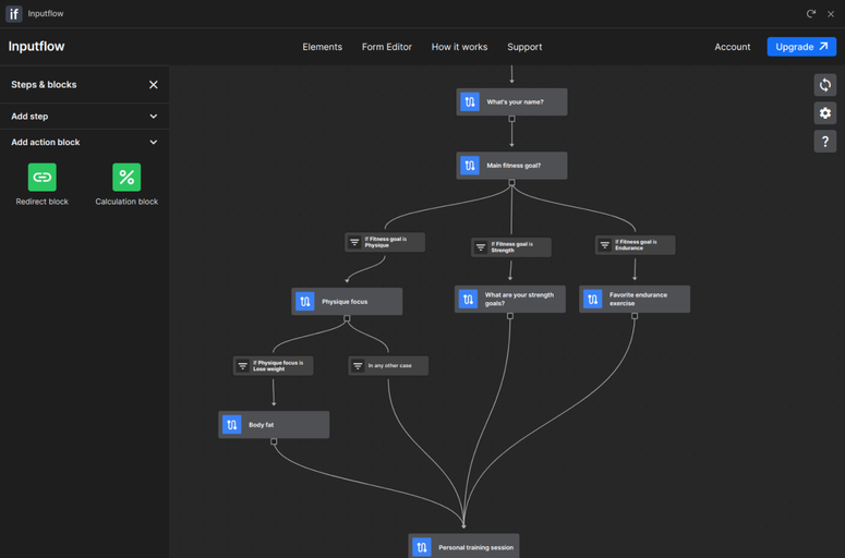 Create advanced multi-step forms effortlessly with Inputflow, a powerful Webflow app. Enjoy full design control, conditional branching, and seamless integration with external platforms like Zapier and Make. Ideal for Webflow designers seeking interactive form solutions.