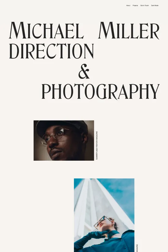 Contemporary Modern Photography Portfolio Webflow website template