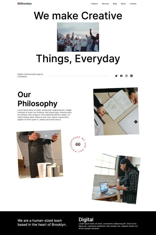 Marketing Black Minimalist Webflow website template