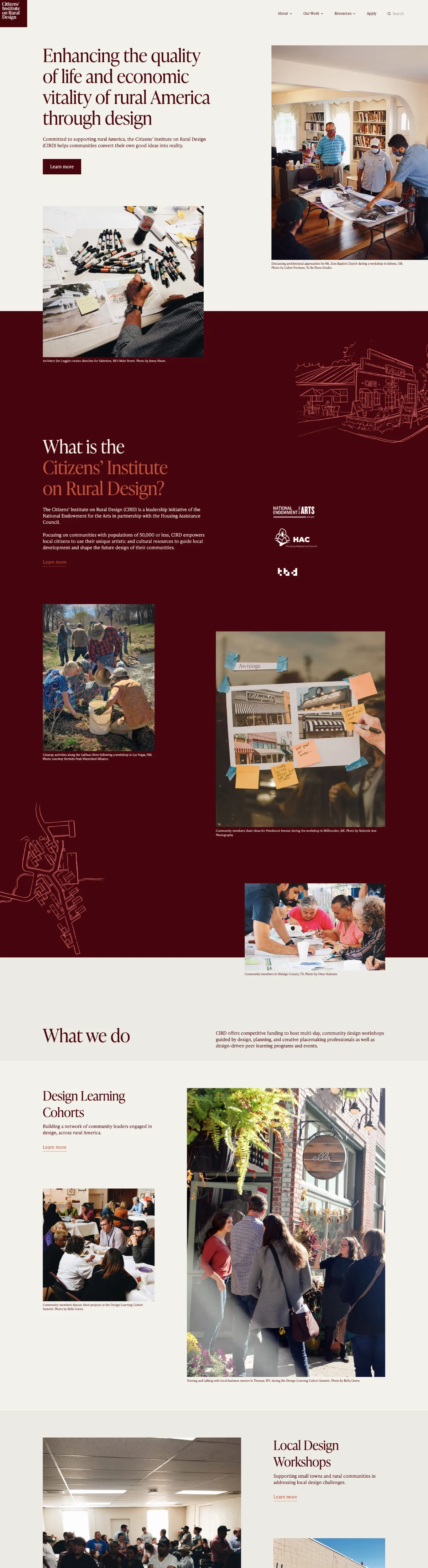 Clean Nonprofit Red Webflow website example
