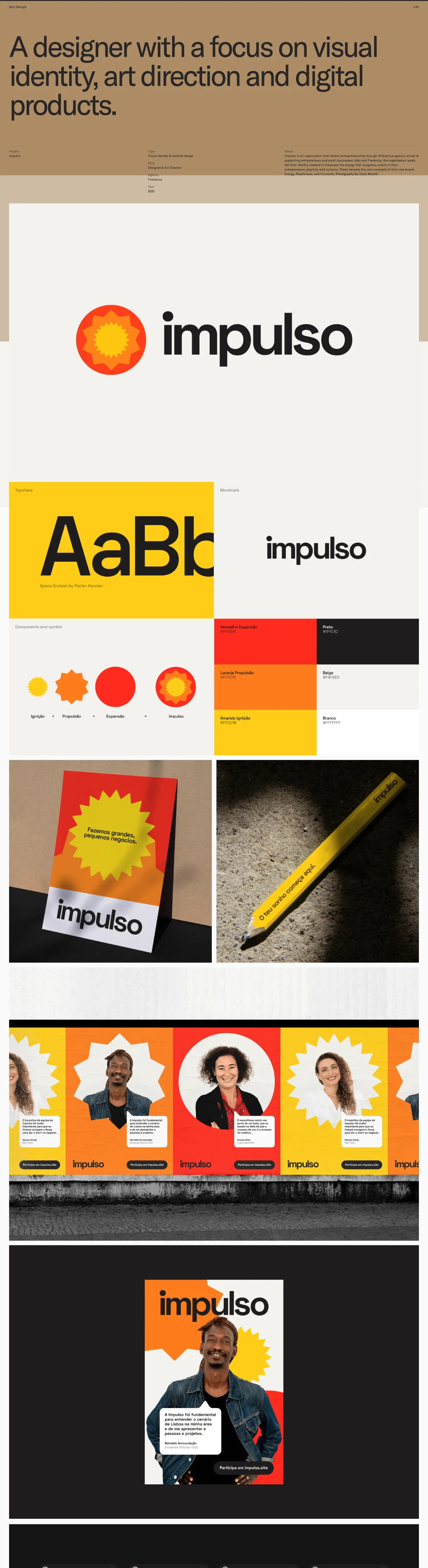 Bold Red Minimalist Design Studio Webflow website example