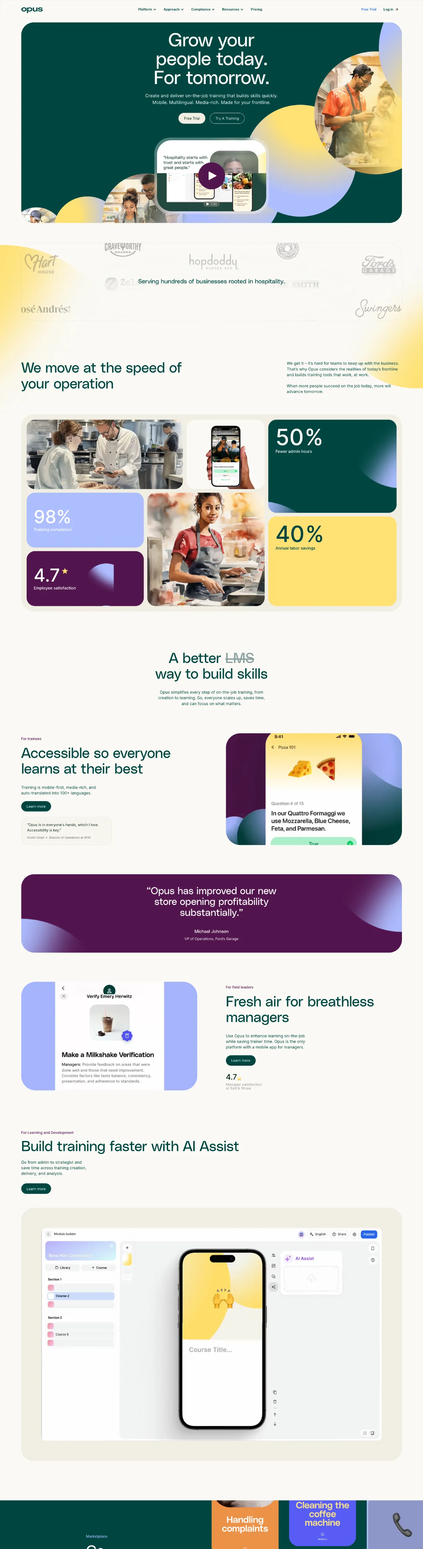 Webflow website example Education Modern Yellow