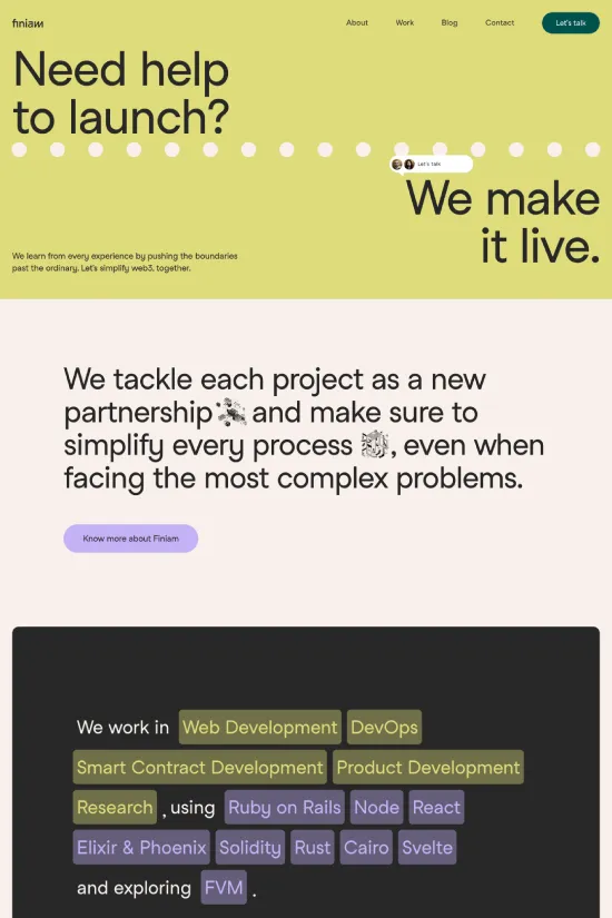 Bold Yellow Sans-serif Modern Webflow website example