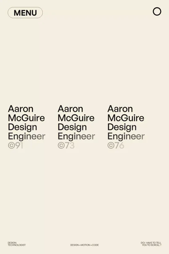 Minimalist Web Designer Sans-serif Design Webflow website example