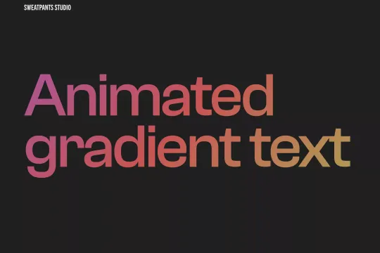 Animated gradient text Webflow cloneable
