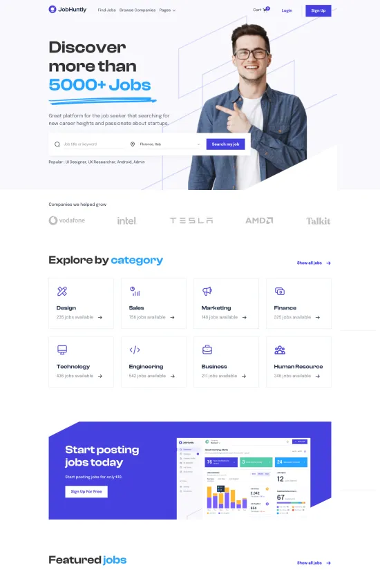 Clean Blue Professional Webflow website template