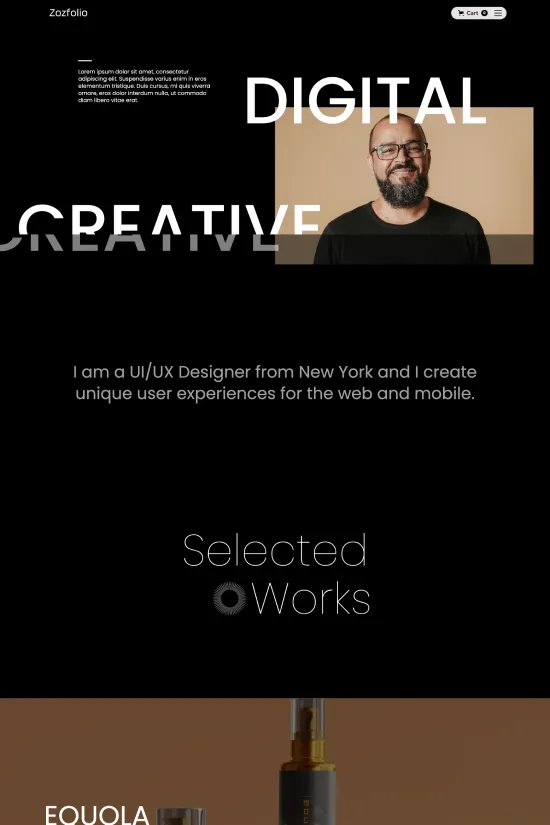Bold Tan Minimalist Photographer Webflow website template