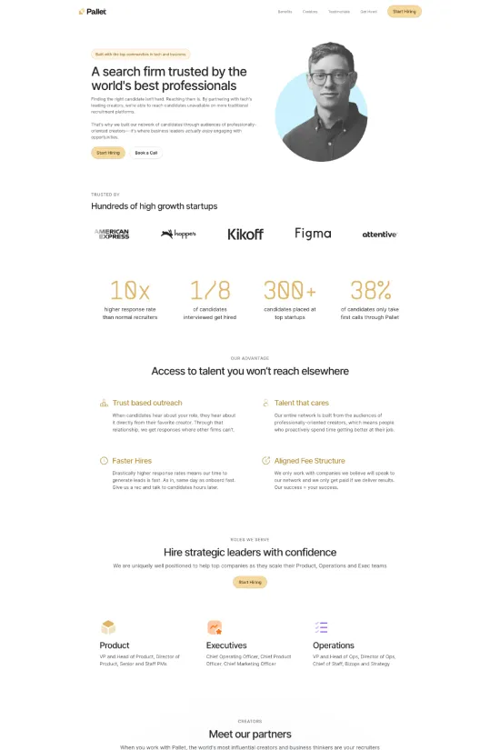 Professional Black White Blue Grey Webflow Inspiration - Recruitment