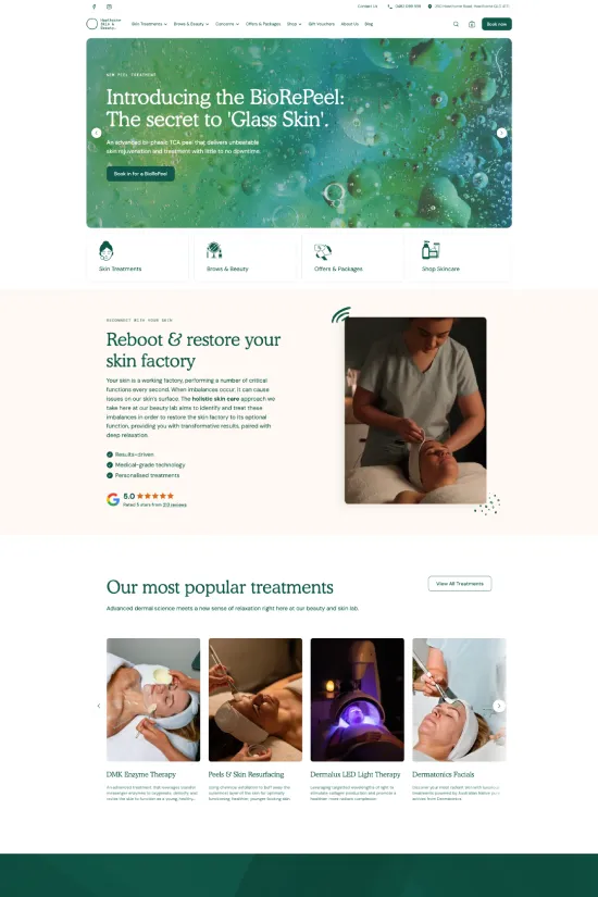 Clean Minimalist Skincare Webflow Website Example
