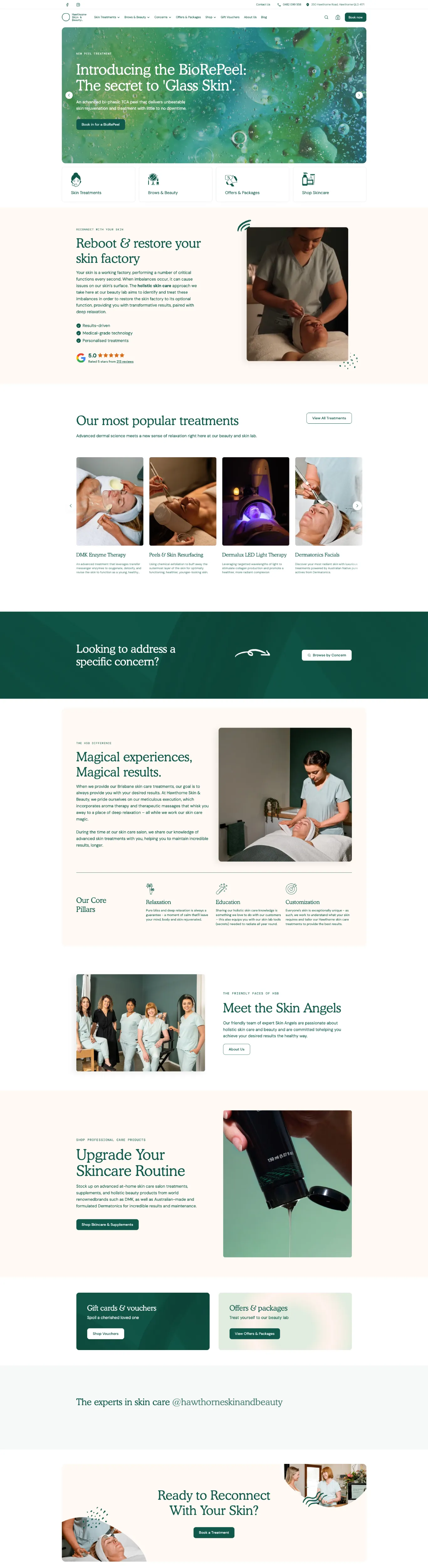Clean Minimalist Skincare Webflow Website Example