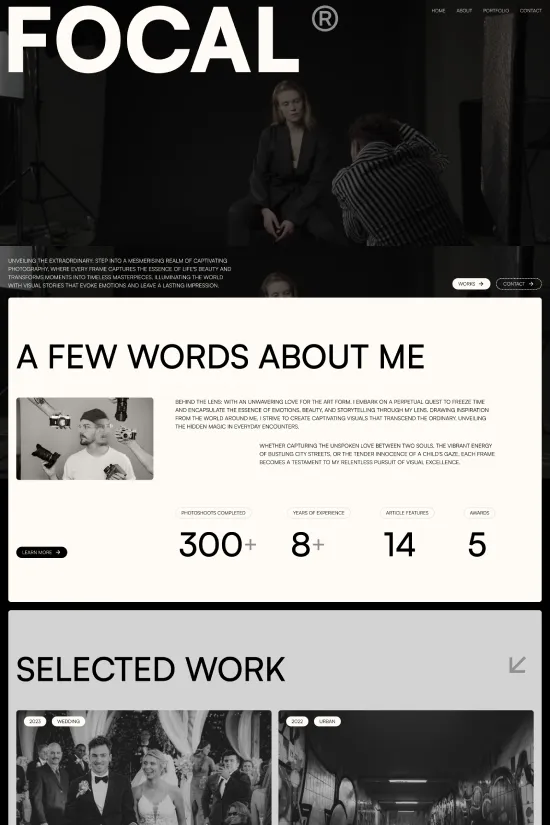 Modern Dark Black and White Minimalist