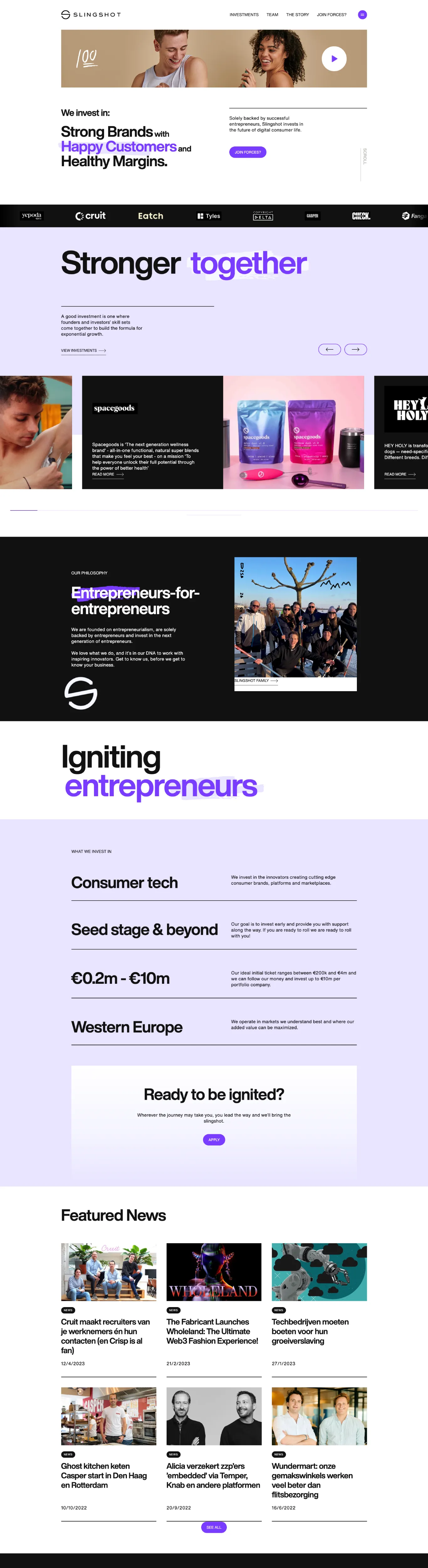 Modern Purple Sans-serif Minimalist Venture Capital Webflow website example