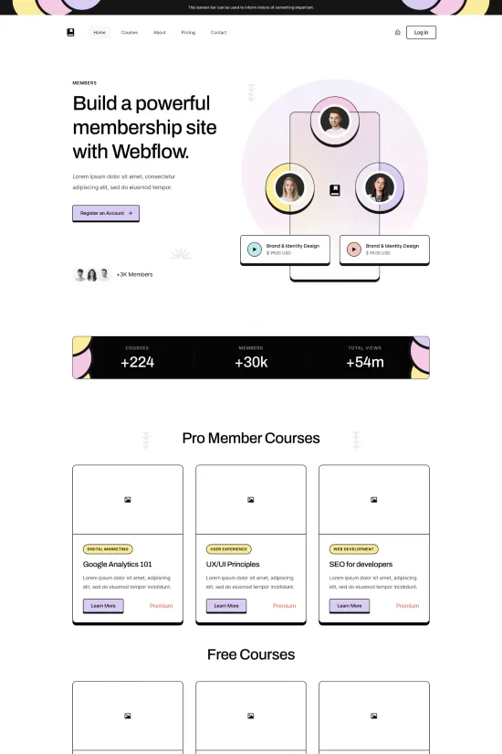 E-Learning Lavender Modern Webflow website template