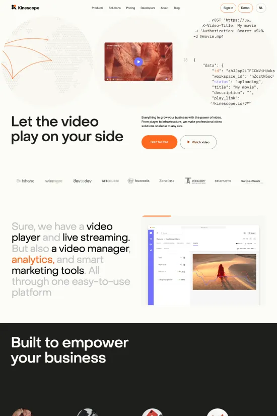 Digital Media Webflow Website Example with Orange