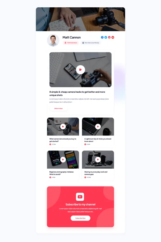 Link in Bio Minimalistic Webflow website template
