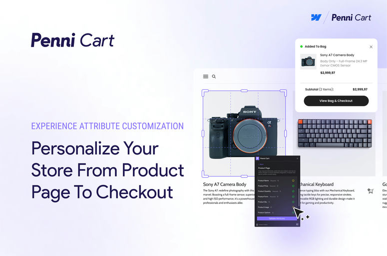 Enhance your Webflow e-commerce experience with Penni Cart. Enjoy complete customization, real-time product management, prebuilt templates, powerful attributes, and seamless integration. Craft a unique shopping journey with Penni Cart's flexibility and control. Stay ahead with regular updates ensuring a future-proof online store. Opt for Penni Cart for a tailored e-commerce solution.