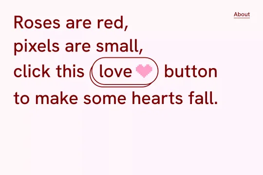 Interactive Matter.js love button Webflow cloneable