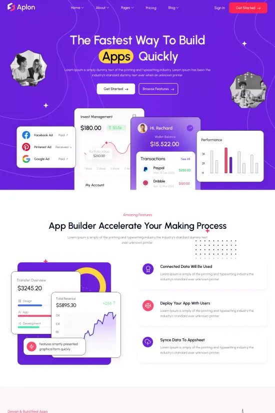 App Purple Modern Webflow Website Template
