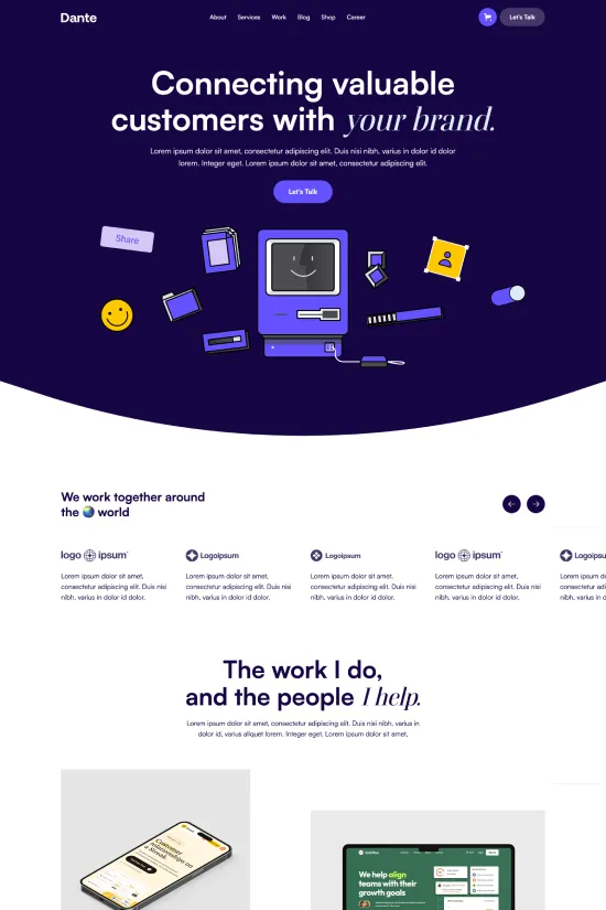 Technology Minimalist Designer Webflow Website Template