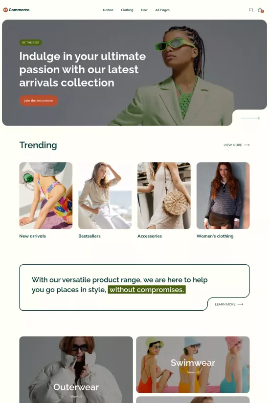 Fashion Teal Clean Ecommerce Webflow website template