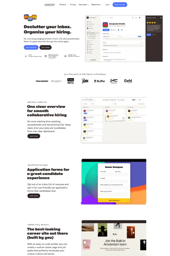 Minimalistic Yellow Sans-serif Human Resources Webflow Website Example