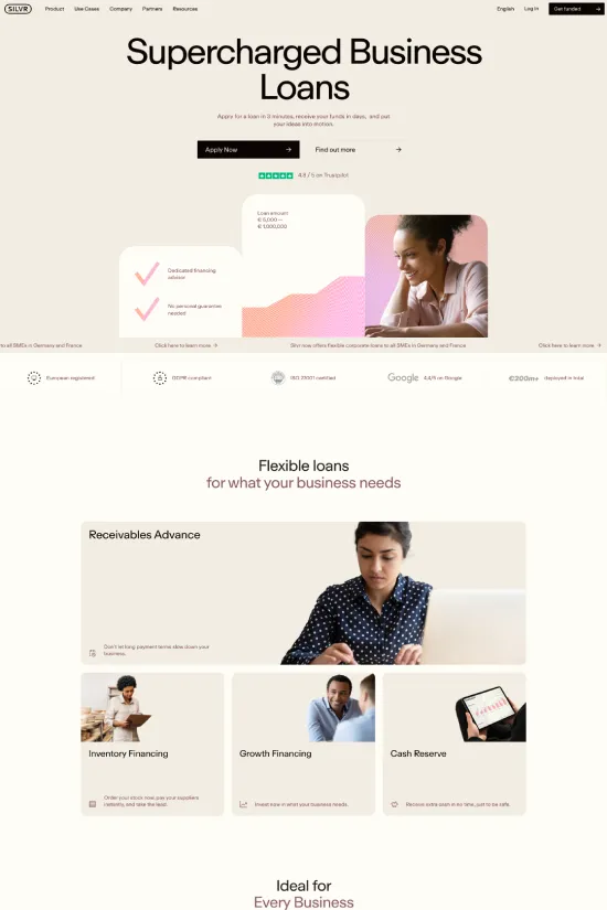 Finance Pink Sans-serif Modern Webflow website example