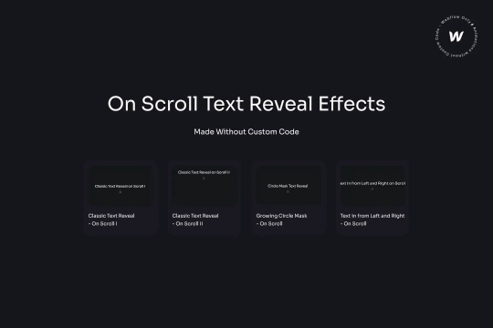 Native Interactions Text Reveal Animations Webflow cloneable