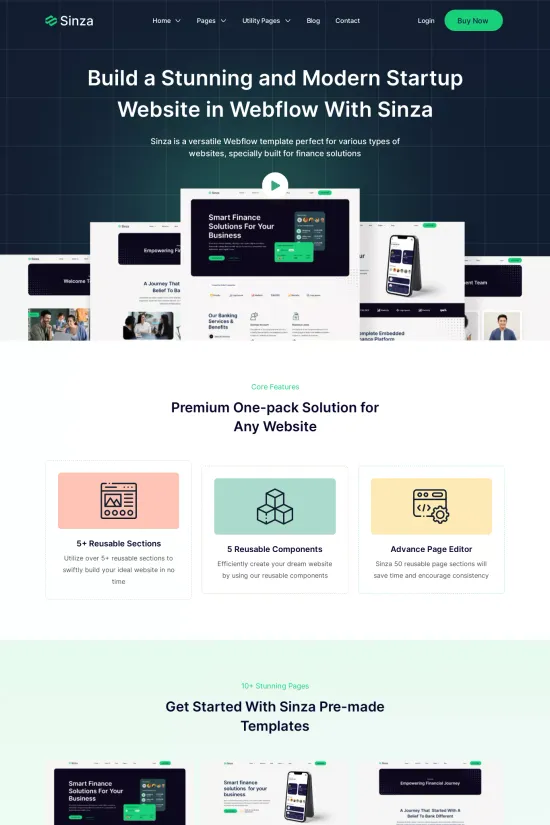 CMS Technology White Modern Webflow website template
