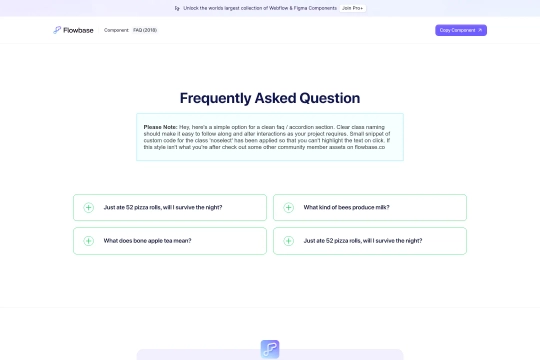 FAQ Accordion Webflow cloneable