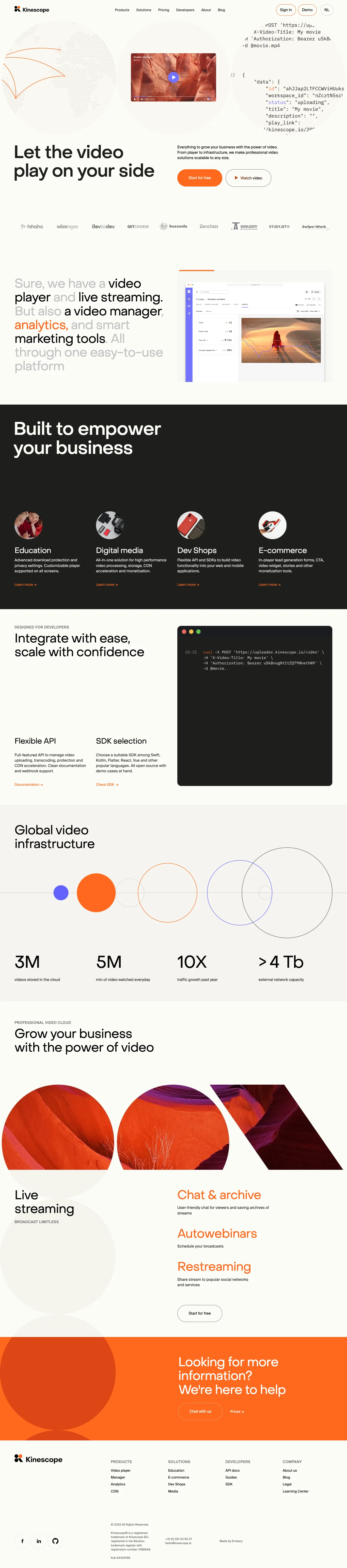 Digital Media Webflow Website Example with Orange