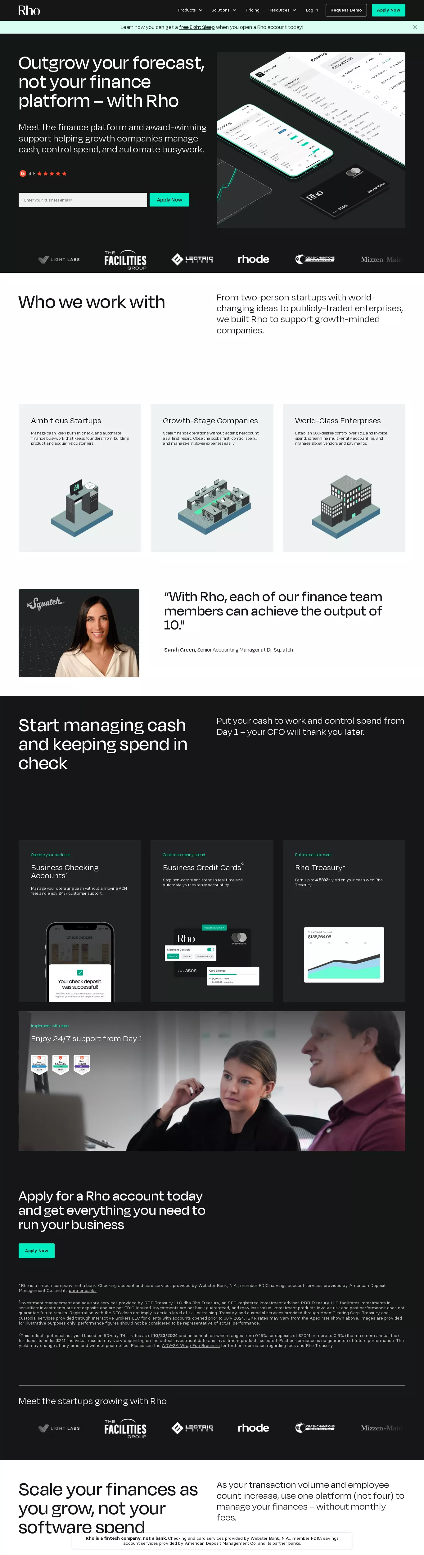 Finance Forecasting Webflow website example - Modern Clean Green Finance Site