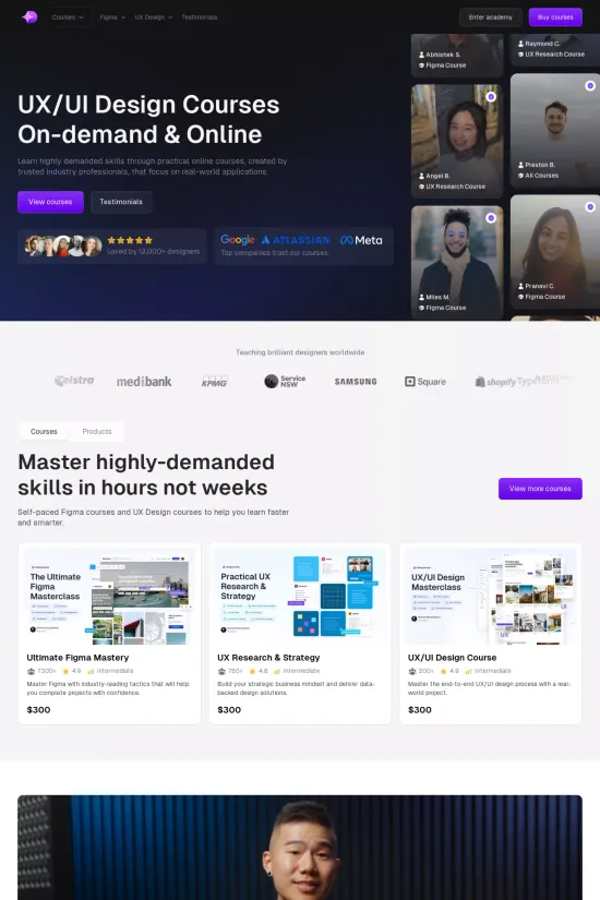 Modern Purple Education Webflow Inspiration