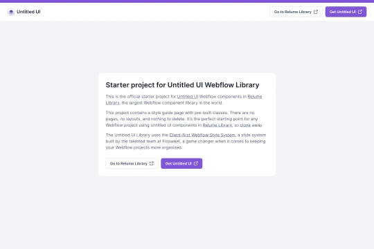 Untitled Relume Library UI Kit Webflow cloneable