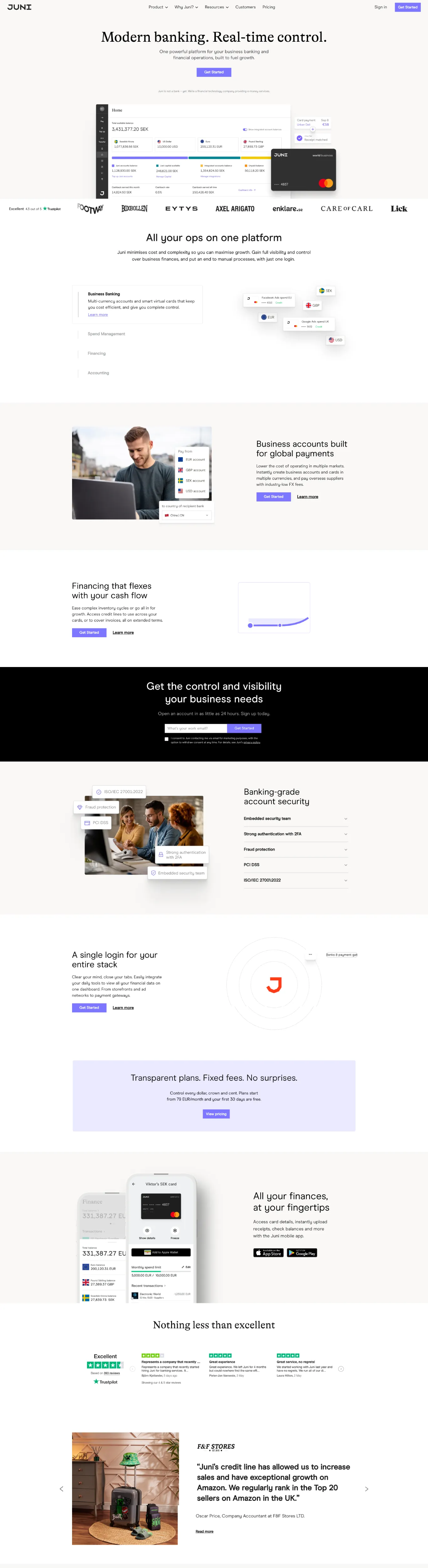 Finance Modern Clean Webflow site example.