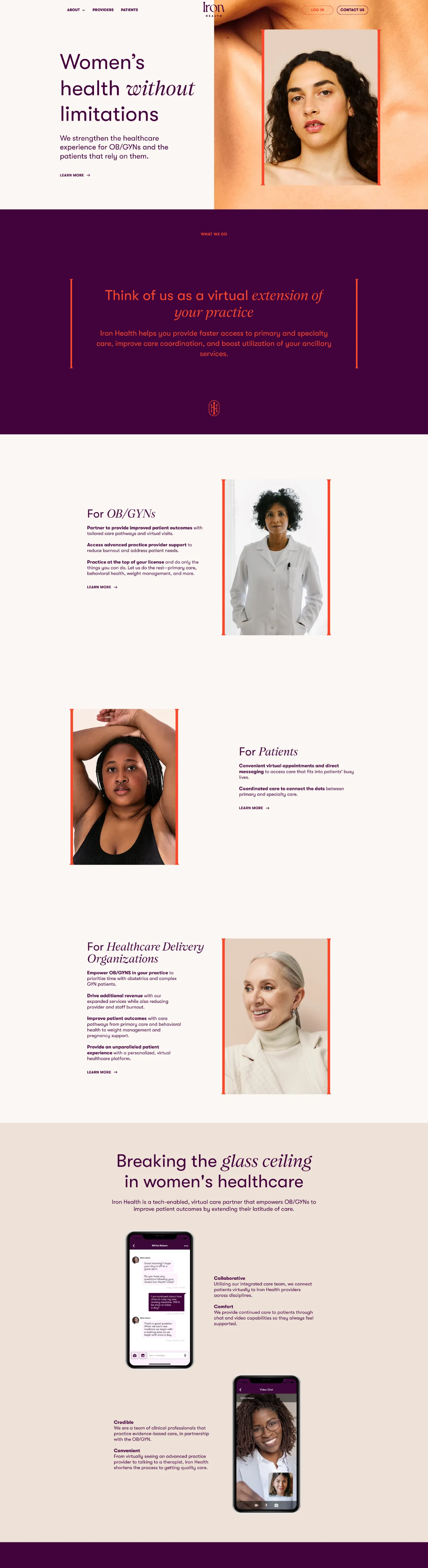 Healthcare Webflow website example: Peach Sans-serif Clean Minimalistic