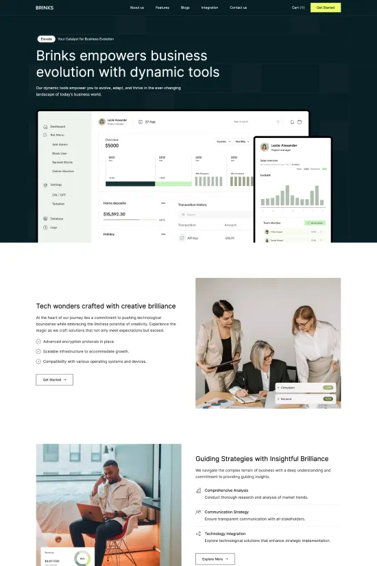 Cutting-Edge Dark Blue Professional Webflow website template