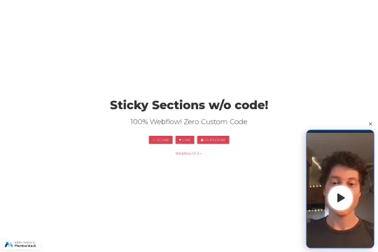 Sticky Sections on Scroll Webflow cloneable