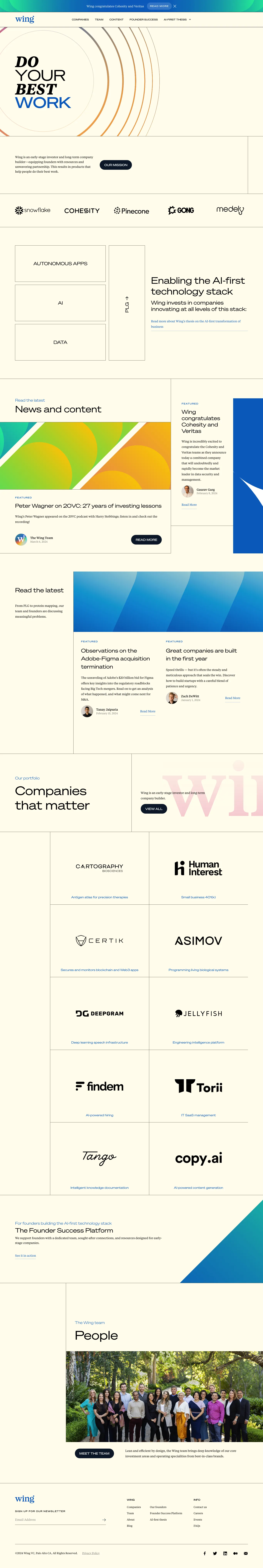 Modern Blue Yellow VC Webflow Website Example