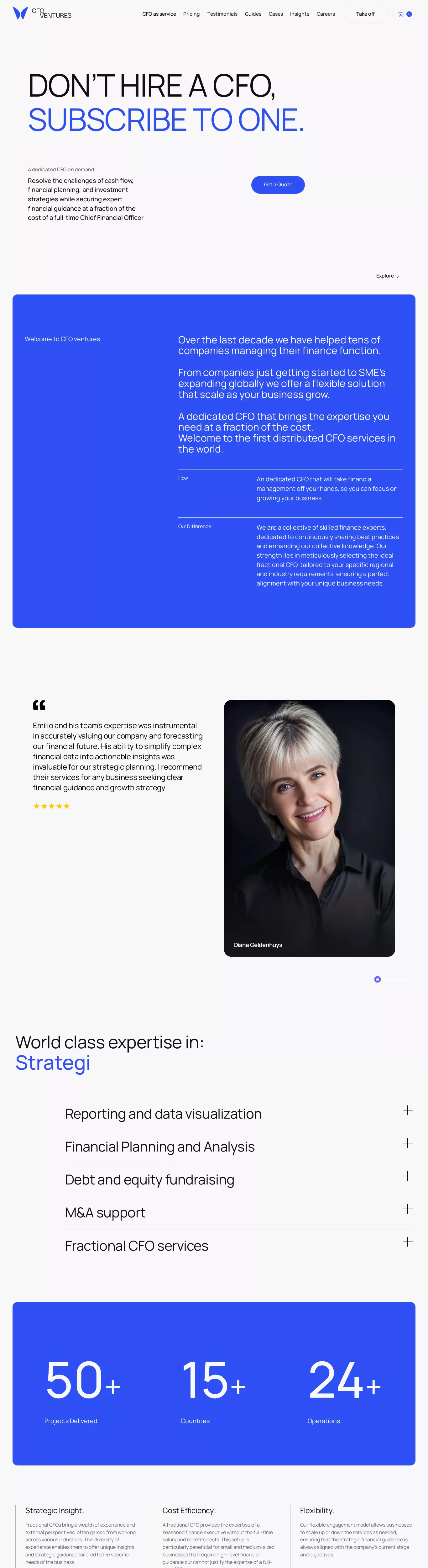 Finance Webflow website example - Blue, Sans-serif, Modern, Clean