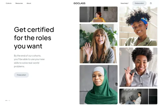 Online learning template Webflow cloneable