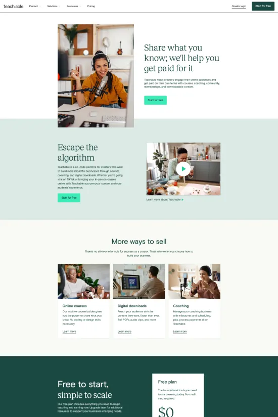 Modern E-Learning Platform Webflow Website Example