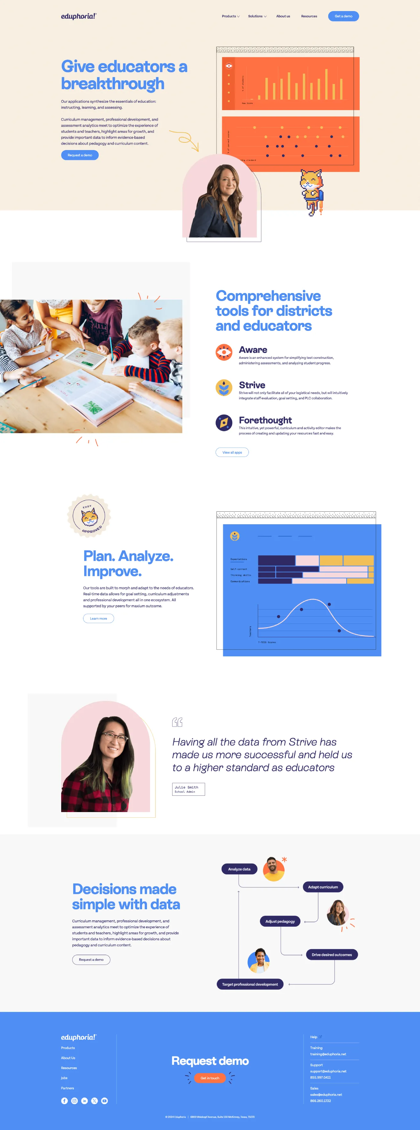 Webflow website example Education Technology Flat design
