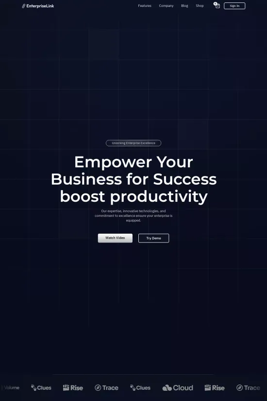 Technology Corporate Blue Modern Webflow Website Template
